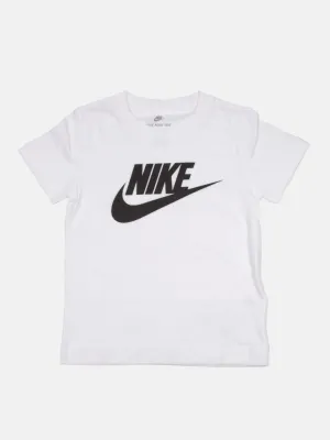 Nike Junior Crew Neck Half Sleeves Logo printed T-Shirt - White