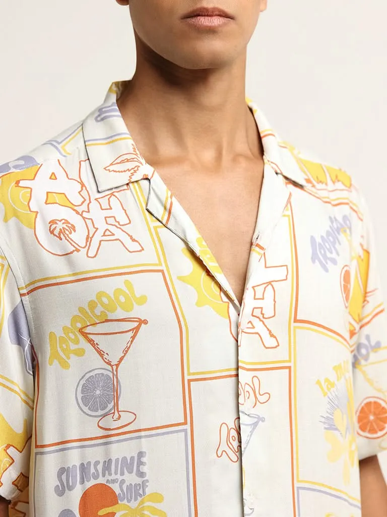 Nuon Multicolour Summer-Inspired Relaxed-Fit Shirt