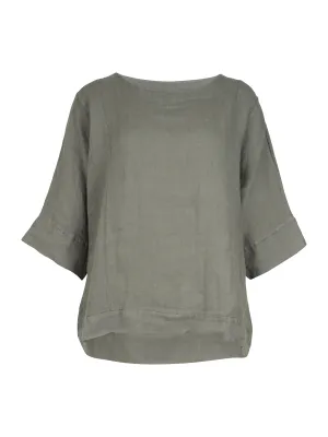 POLETTE linen top - Army