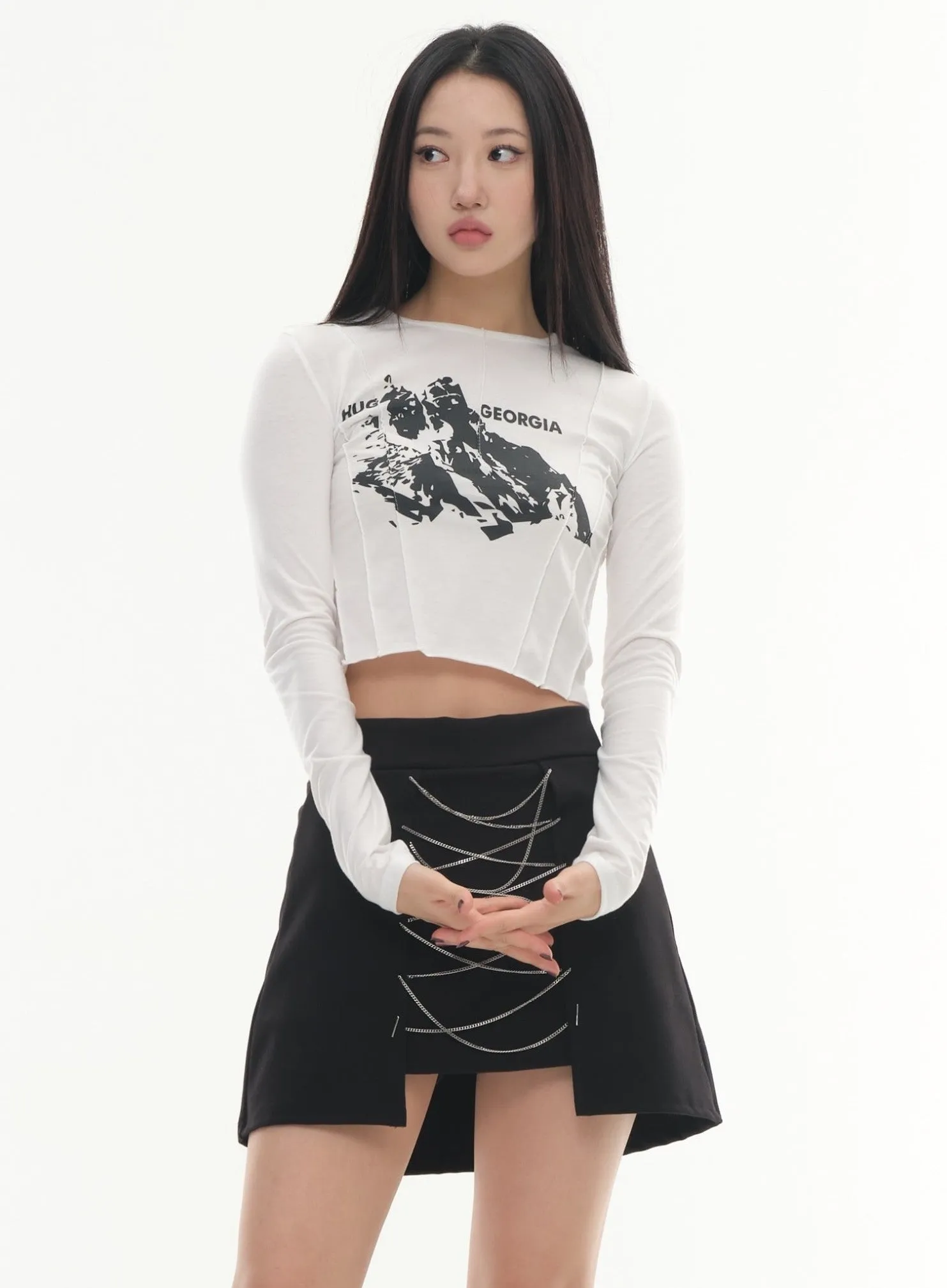 Print Crop T-Shirt #Lewkin Original #1126K151