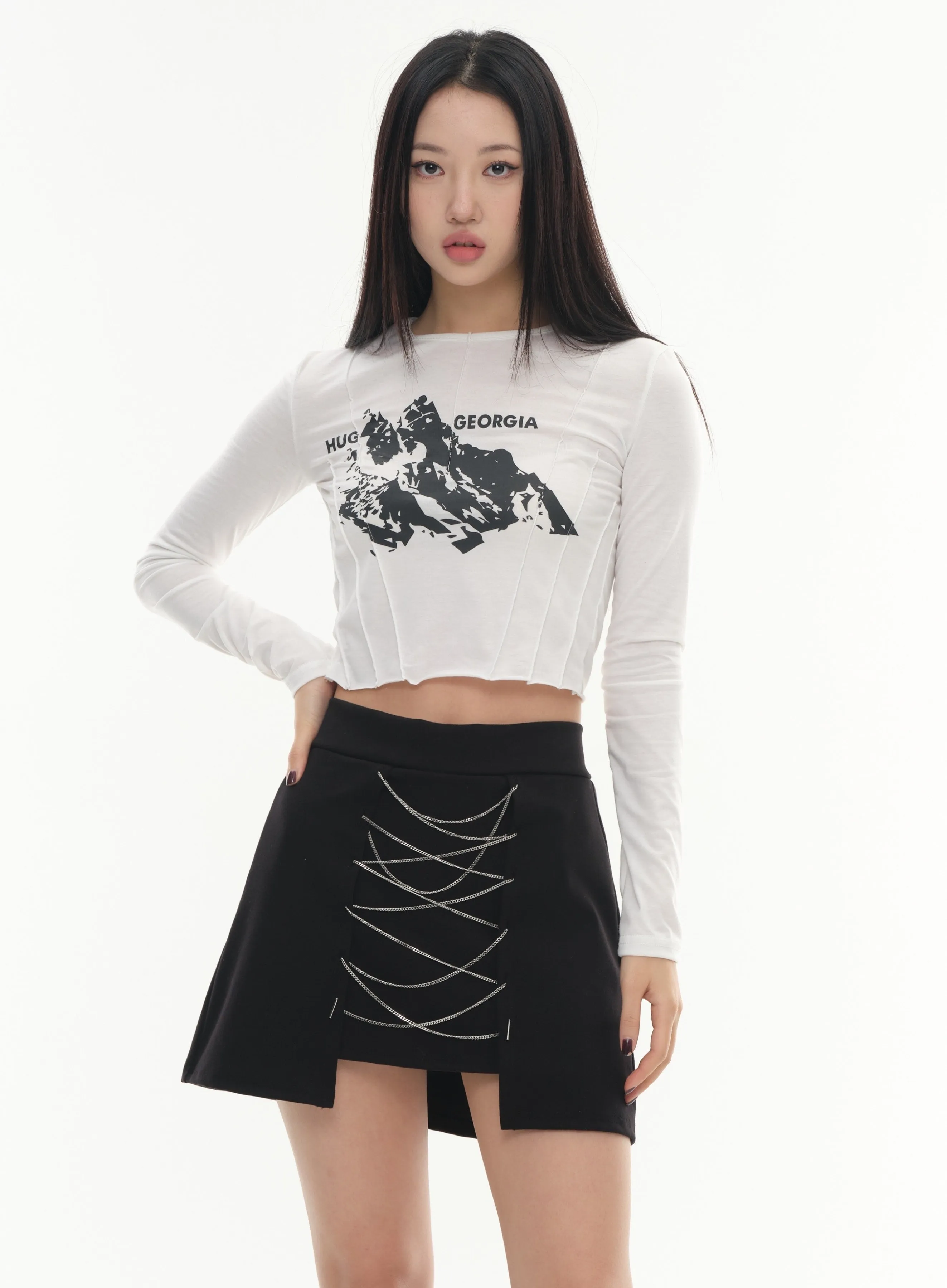 Print Crop T-Shirt #Lewkin Original #1126K151