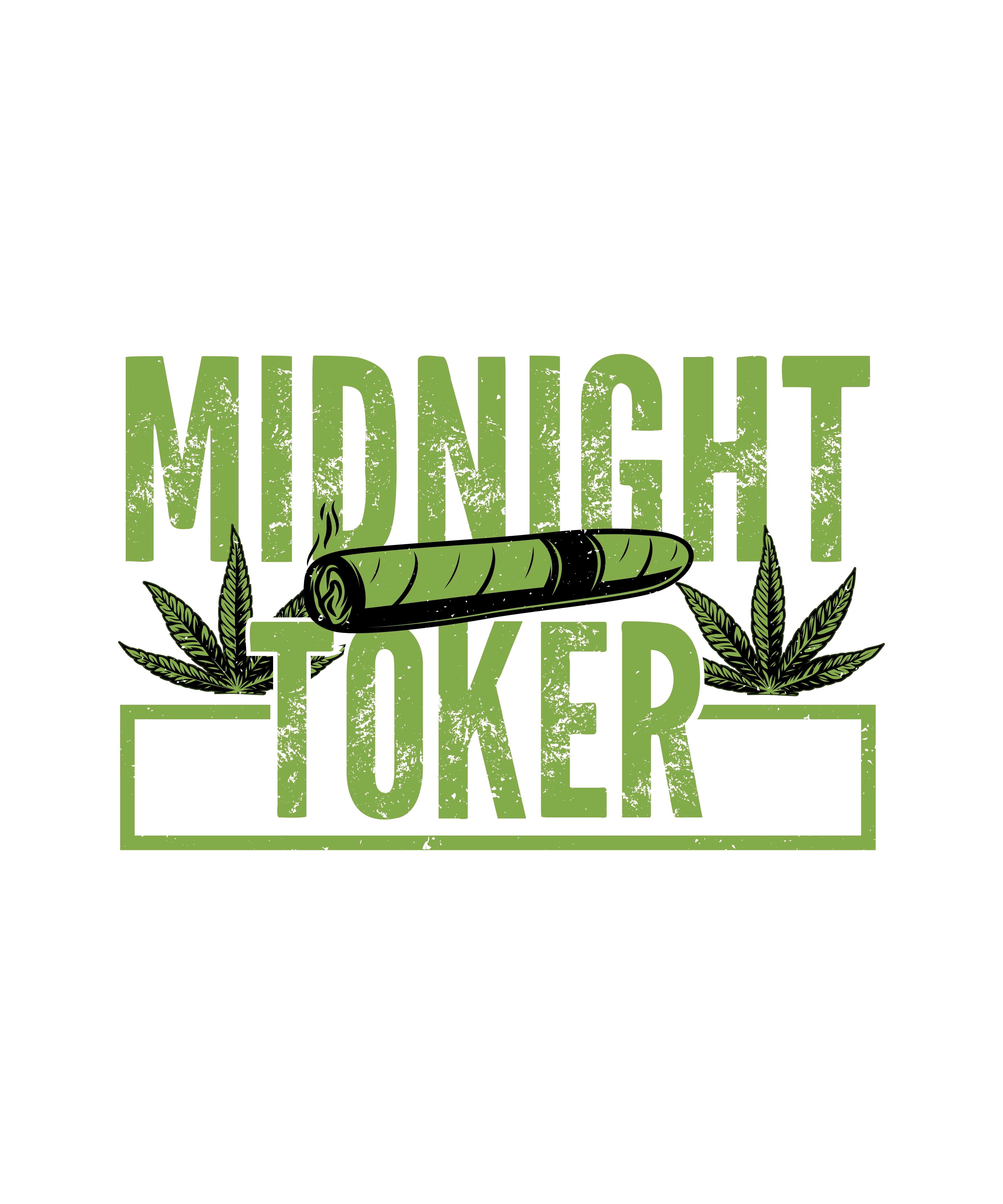 "Midnight Toker" T-Shirt with Joint Graphic - Perfect for Casual Nights