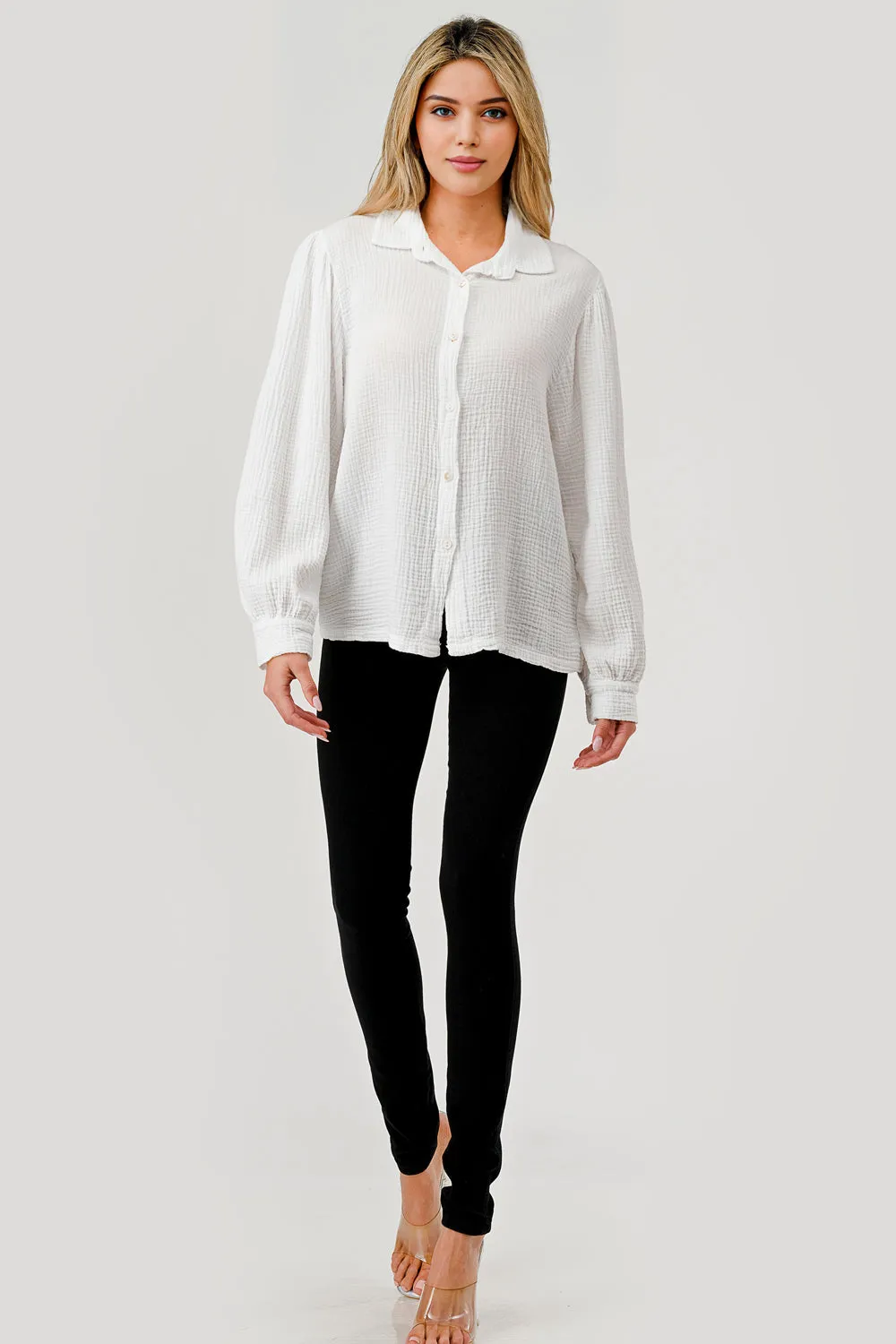 Raw Moda Dahila Cotton Button Shirt