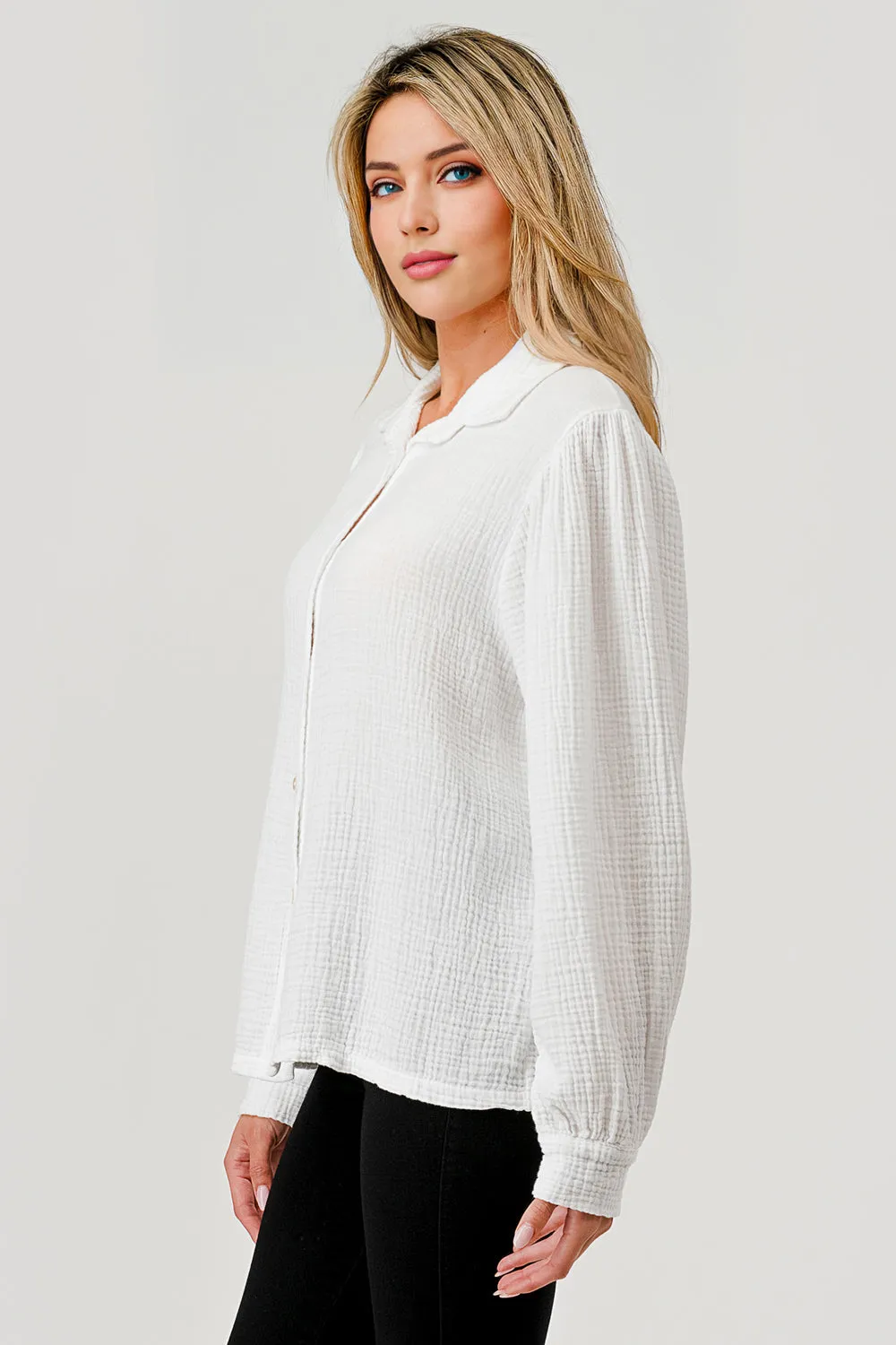 Raw Moda Dahila Cotton Button Shirt