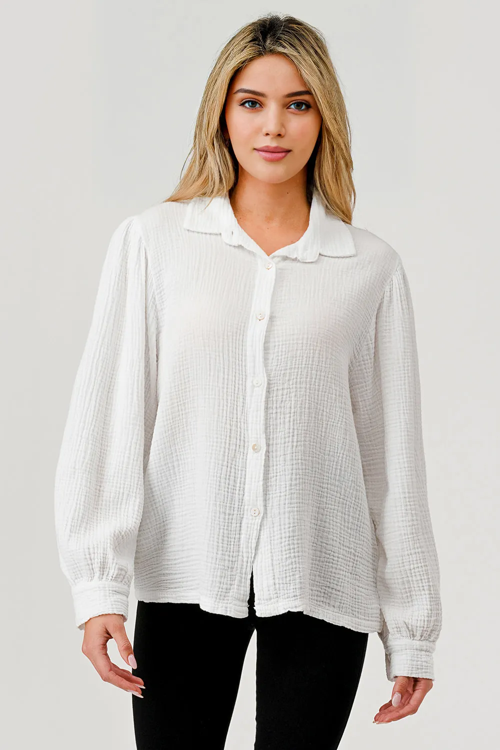 Raw Moda Dahila Cotton Button Shirt