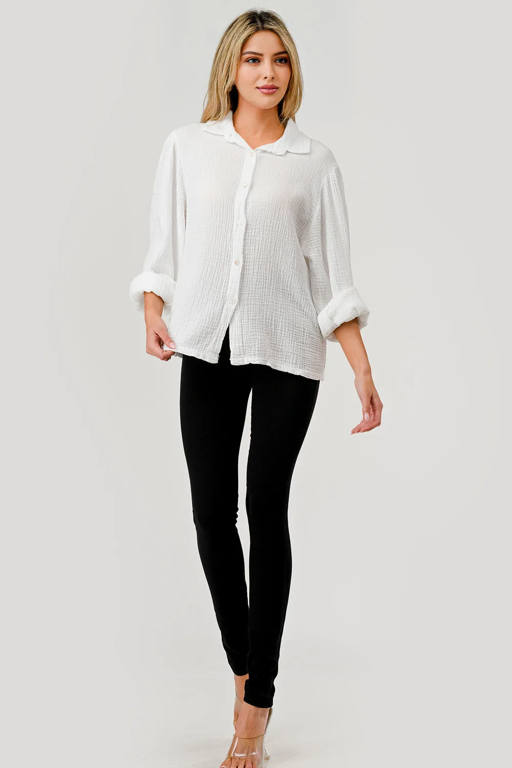 Raw Moda Dahila Cotton Button Shirt