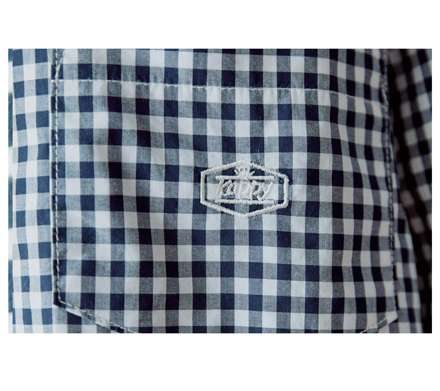 Relaxed Cotton Half Shirt | Navy Check