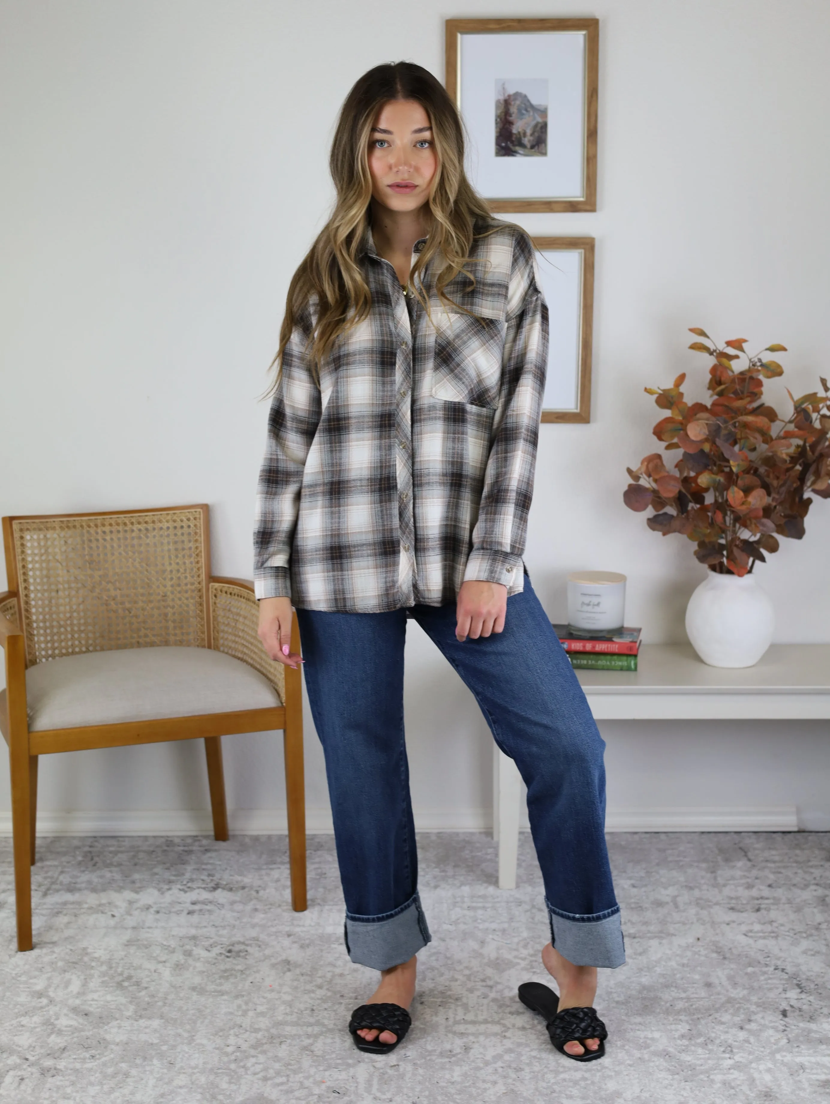 Sabrina Oversized Flannel Shirt