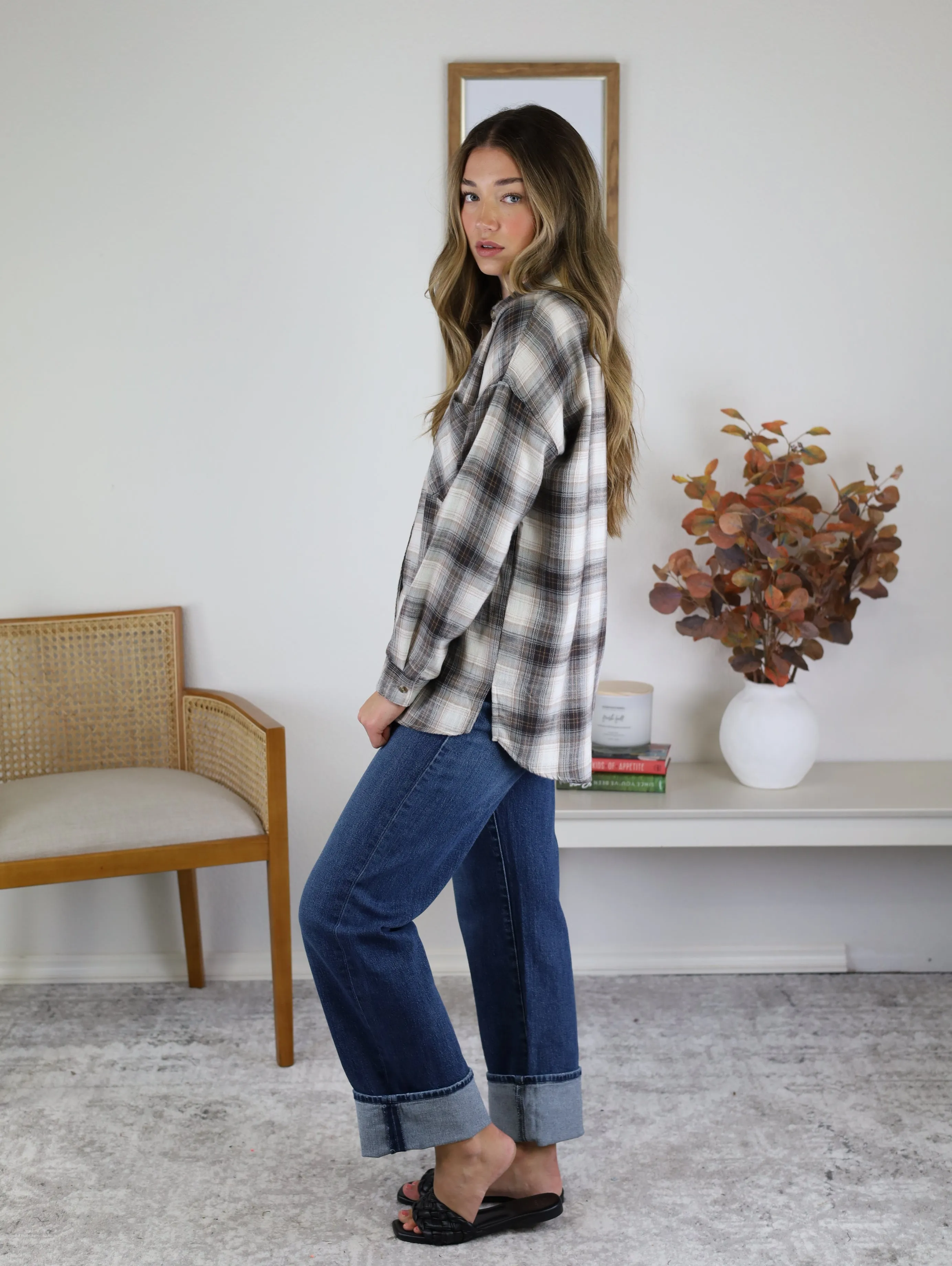 Sabrina Oversized Flannel Shirt