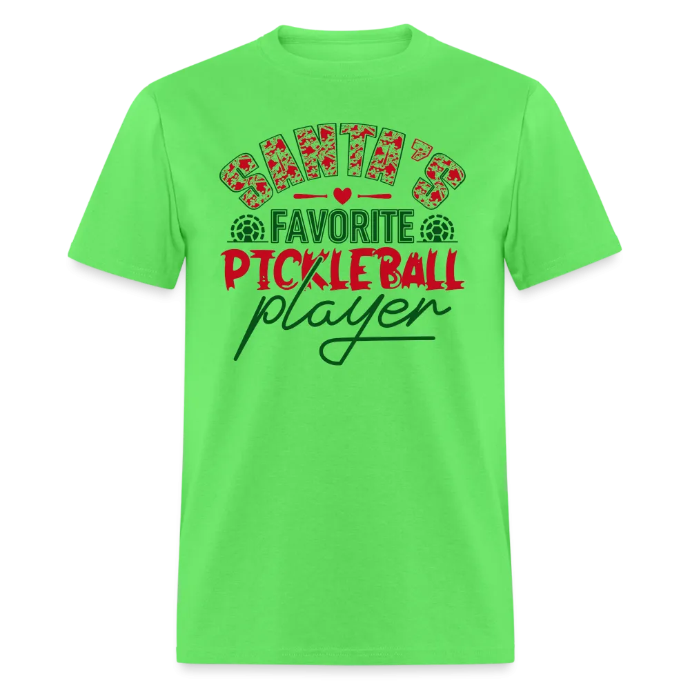 Santa's Favorite Pickleball Player T-Shirt