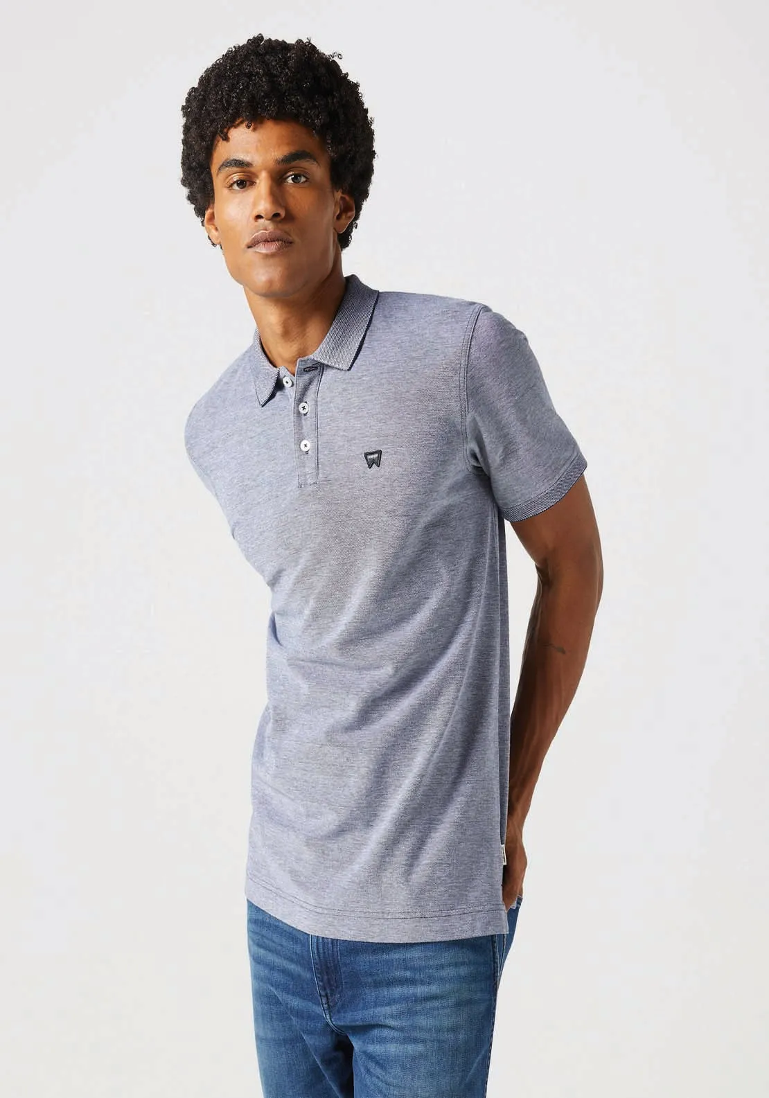 Short Sleeve Refined Polo - Navy