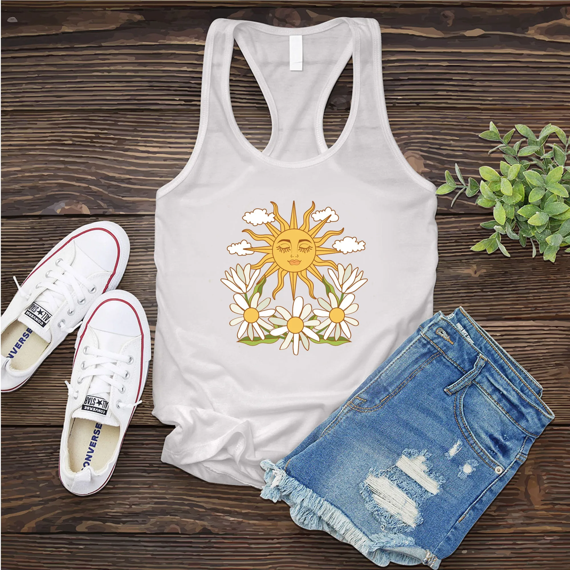 Smiling Daisy Sun Women's Tank Top