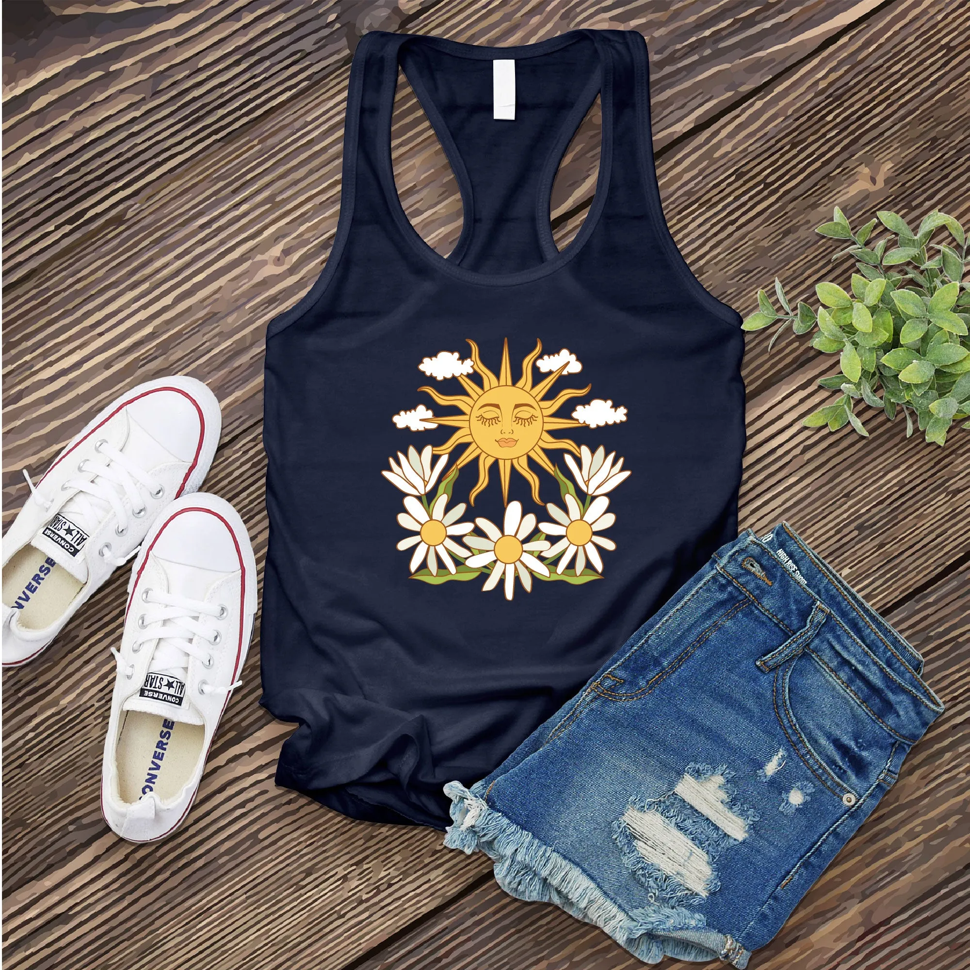 Smiling Daisy Sun Women's Tank Top