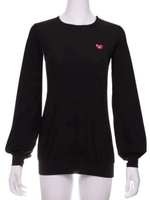 Soft Black Long Sleeve Warm Up Top