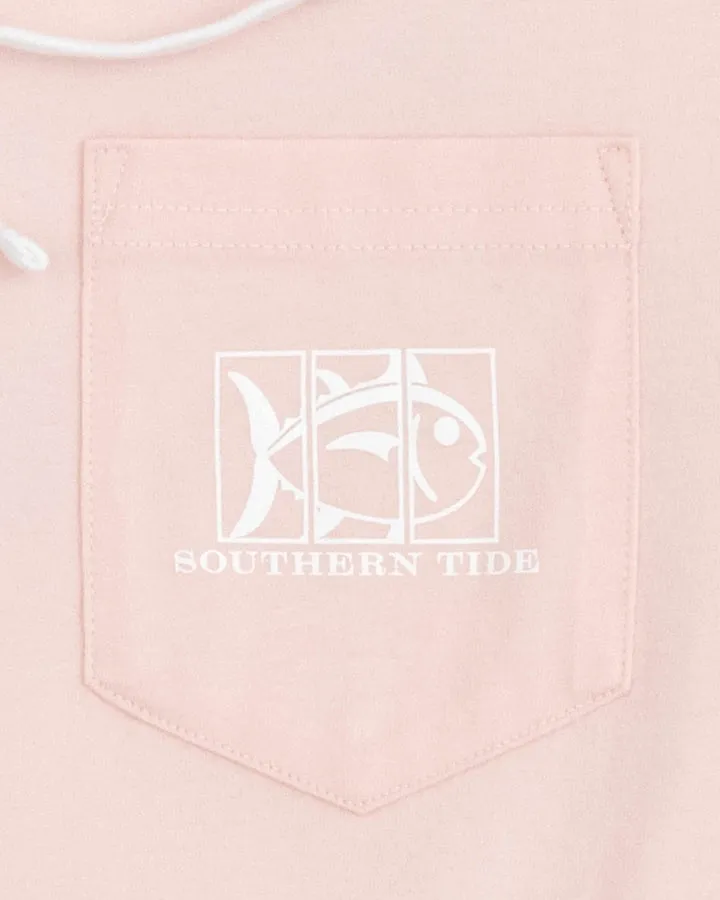 Southern Tide Women's Surfing Triptych Long Sleeve Hoodie T-Shirt - Rose Blush