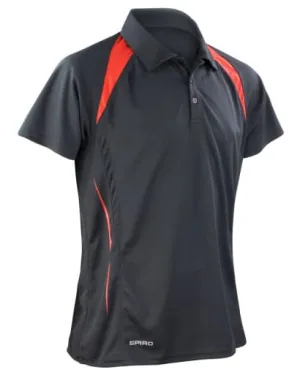 Spiro Mens Team Spirit Breathable sporty Polo Shirt - S177M