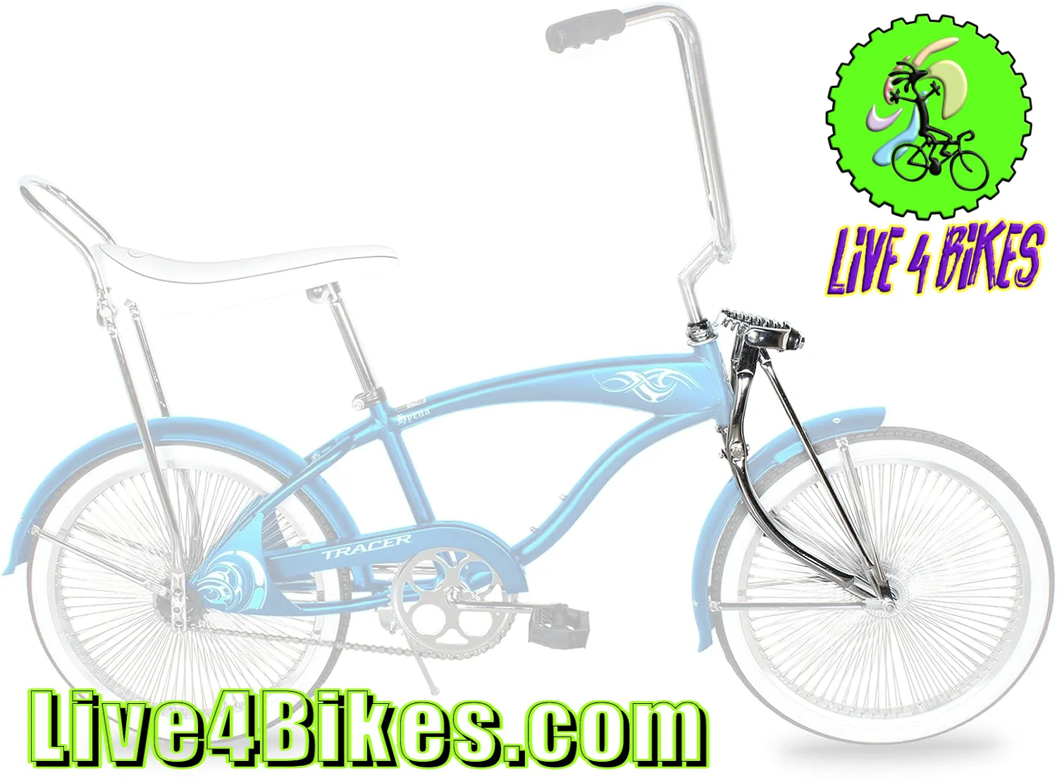 Straight Spring 26" Chrome Fork - Live4Bikes