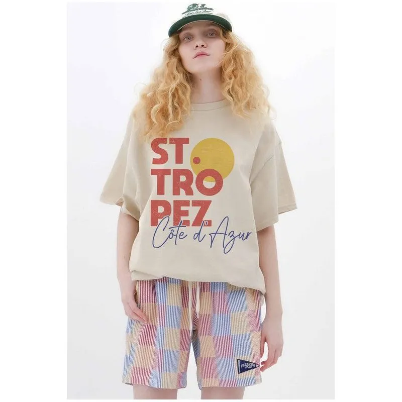 St.Tropez French Riviera Oversized Graphic Tee