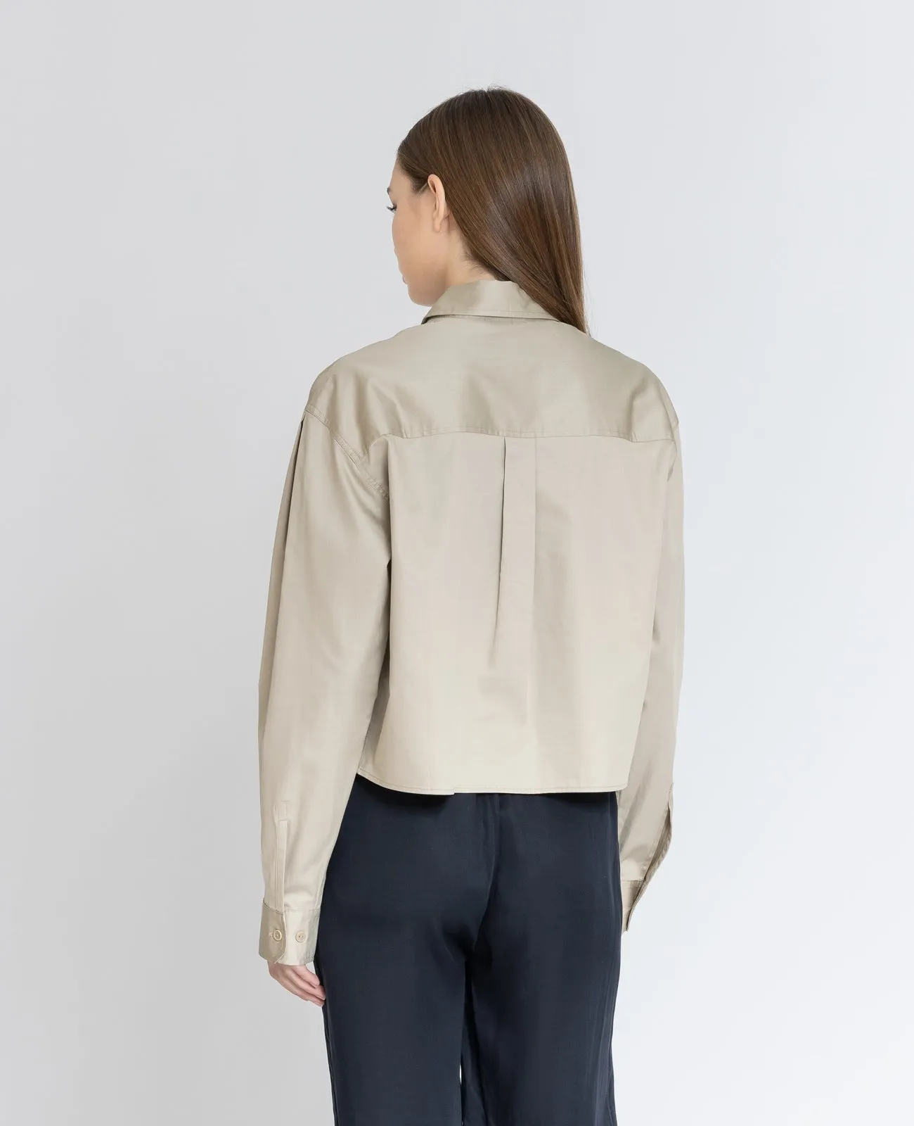 Supima Poplin Cropped Shirt