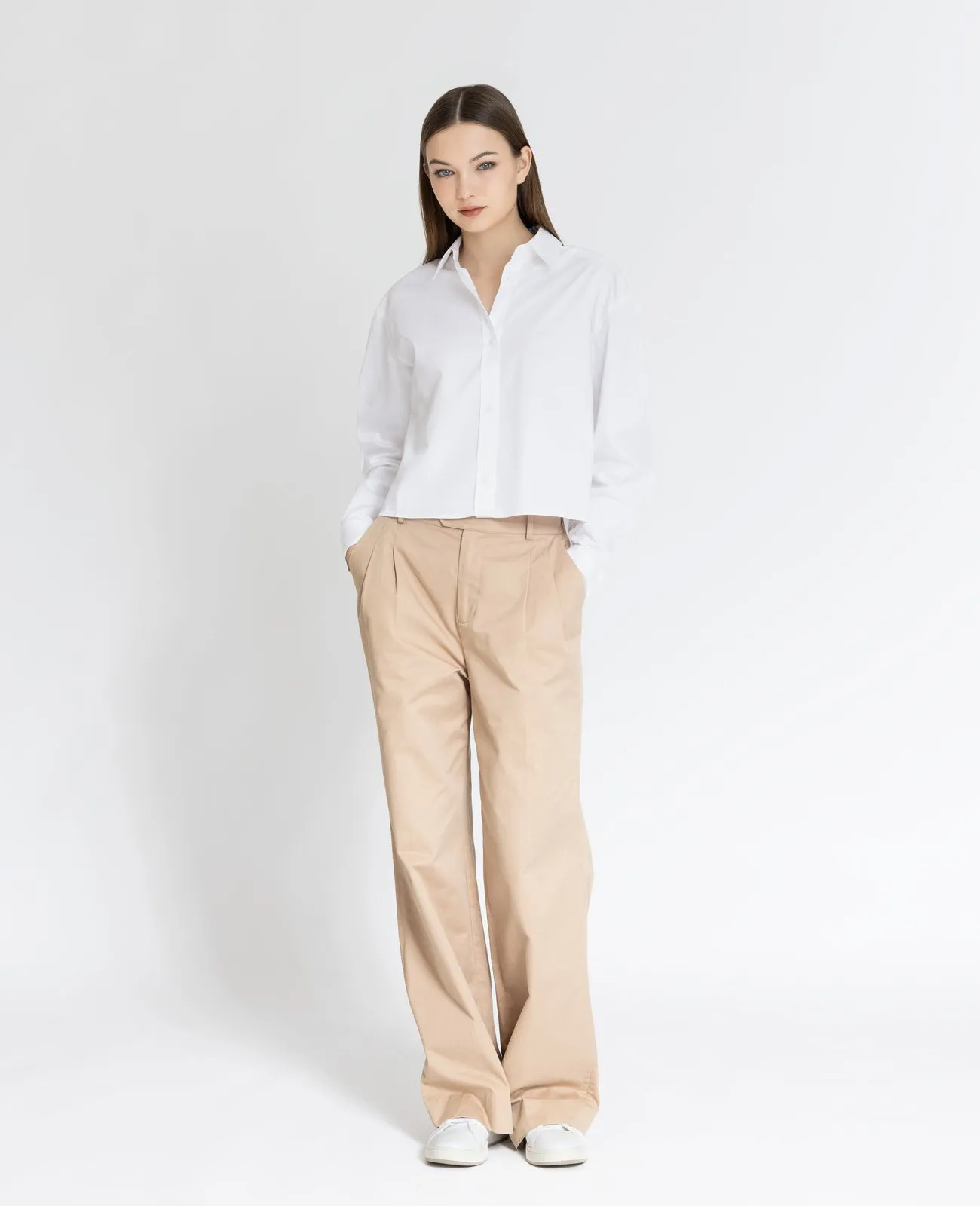 Supima Poplin Cropped Shirt