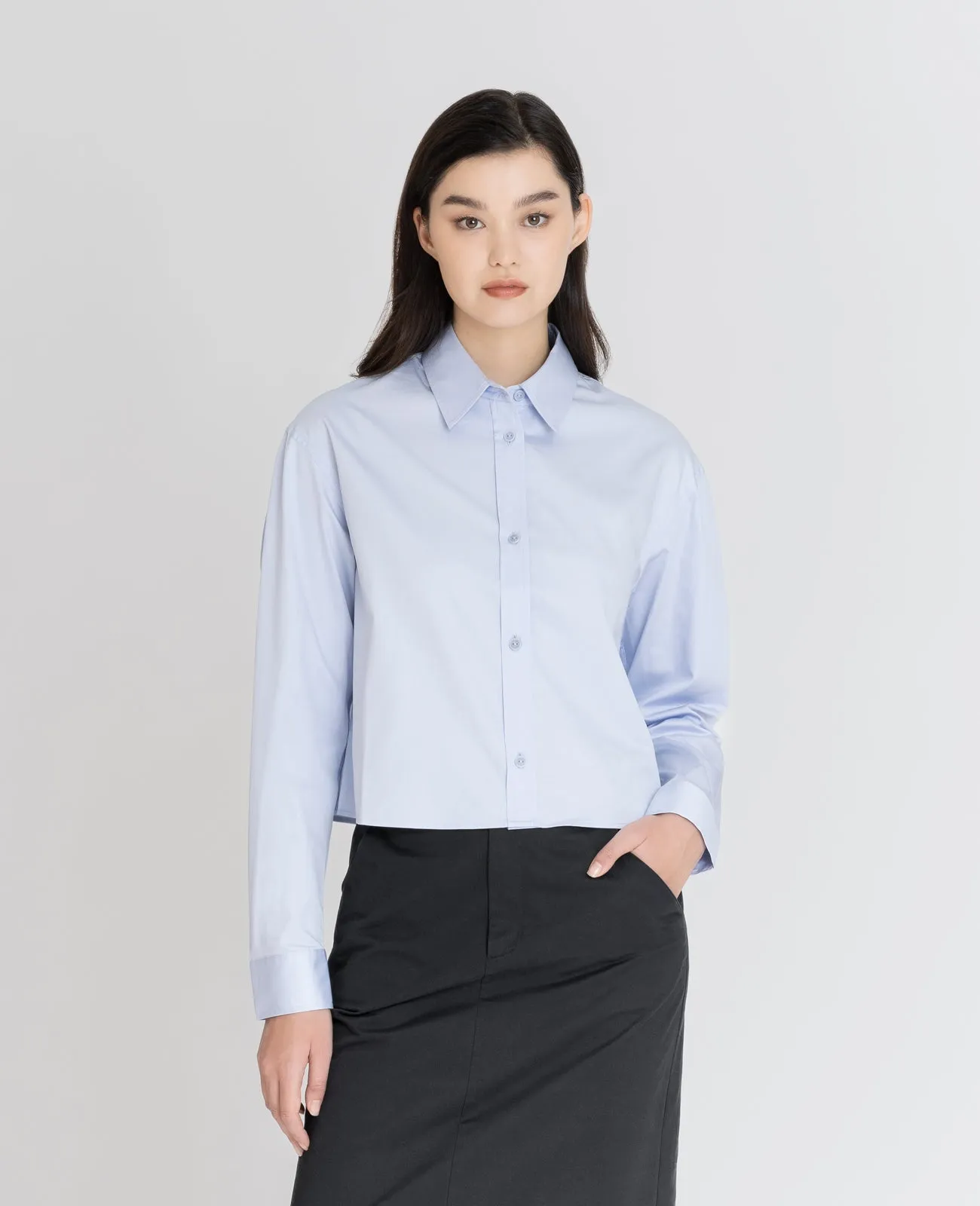 Supima Poplin Cropped Shirt