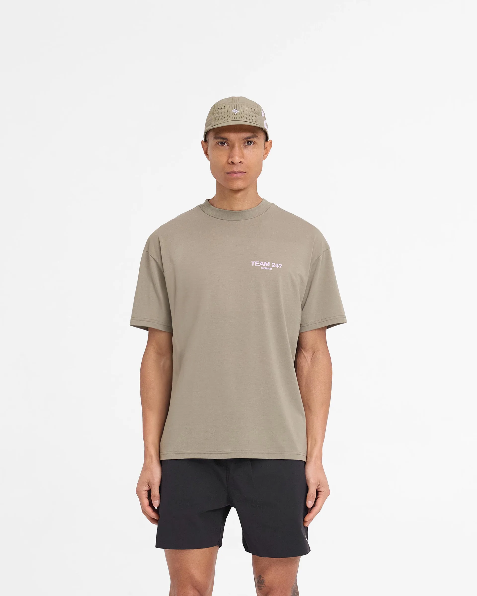 Team 247 Oversized T-Shirt - Khaki Lilac