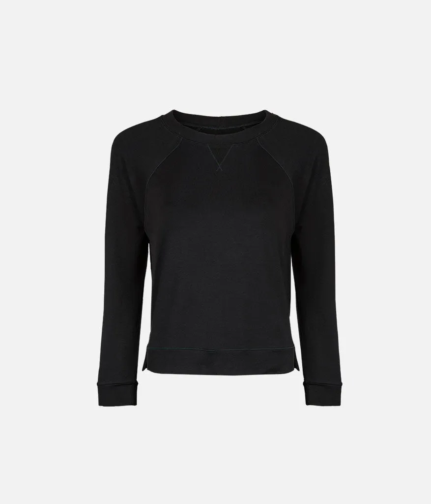 The All-Day Crew Long-Sleeve: Jet Black