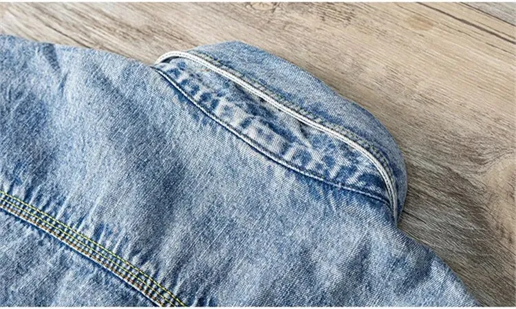 Trendy Solid Retro Denim Shirt