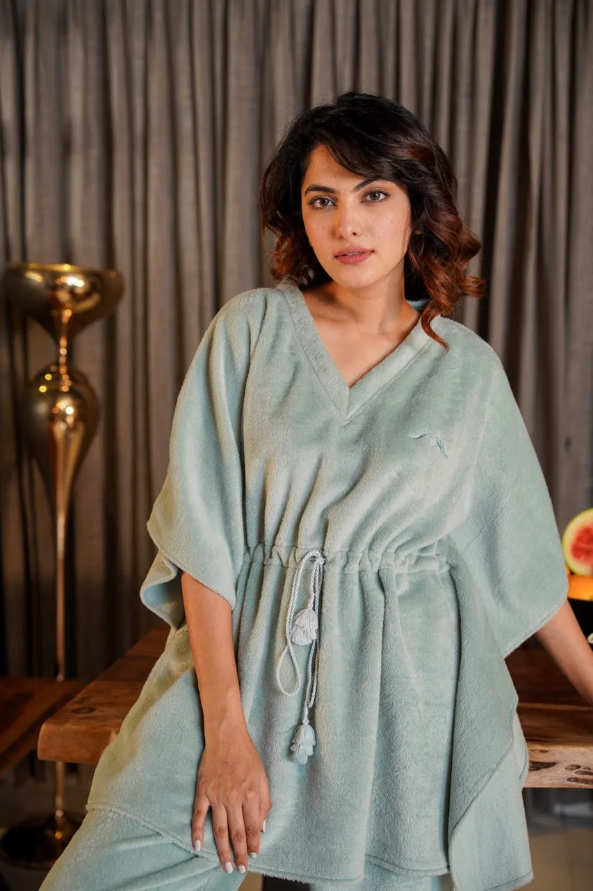 Turquoise Super Soft Woollen Kaftan Set