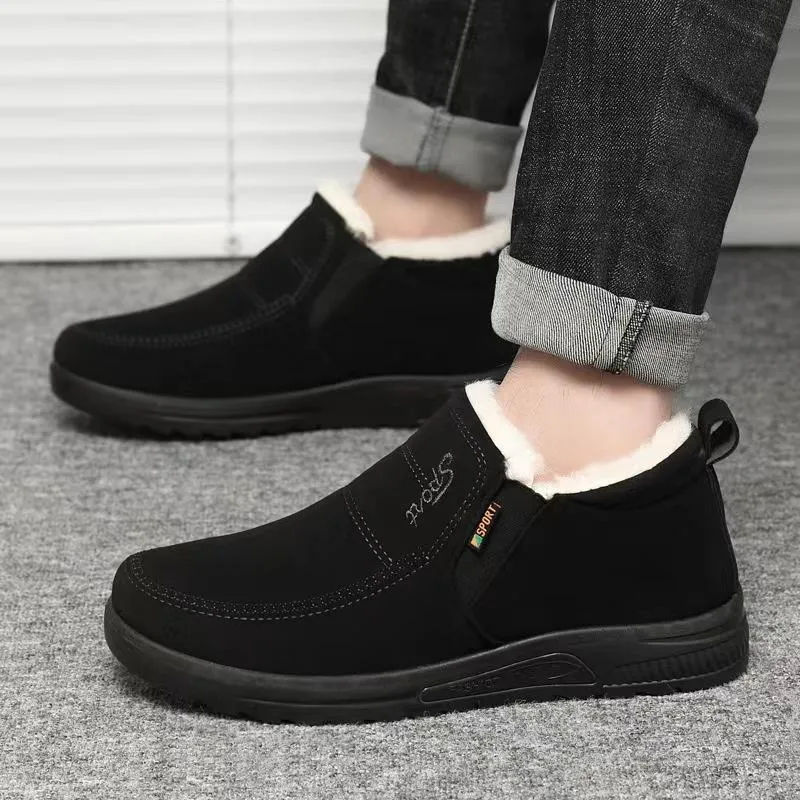 Velvet warm soft-soled dad shoes