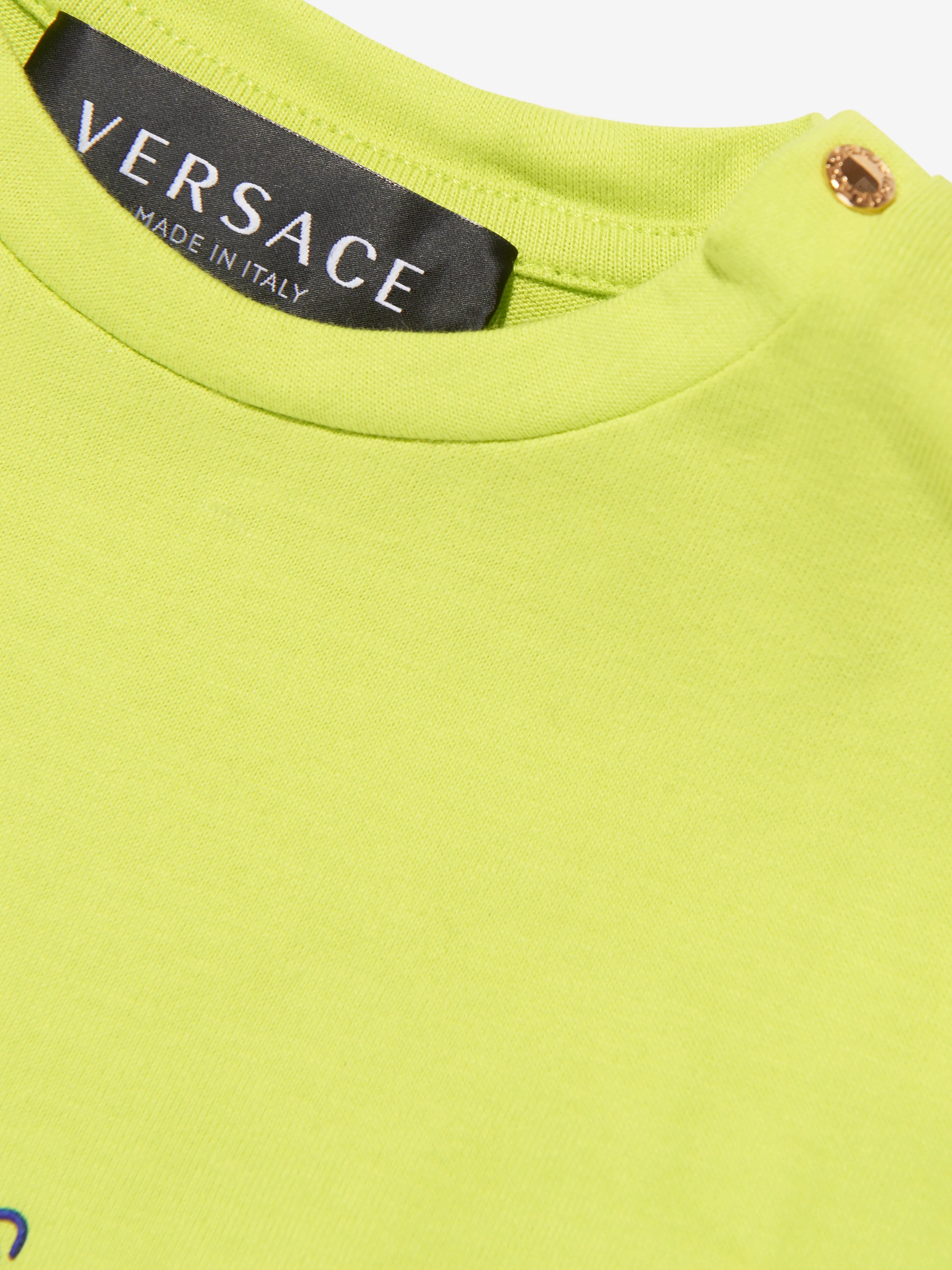 Versace Baby Boys Crocodile T-Shirt in Lime