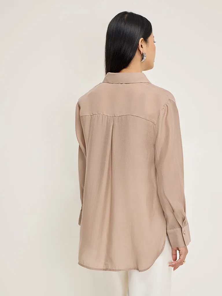 Wardrobe Beige Shirt with Camisole