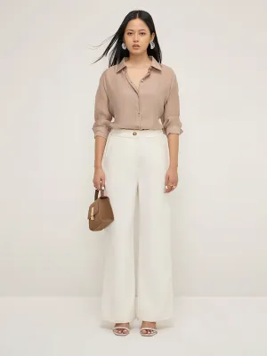 Wardrobe Beige Shirt with Camisole