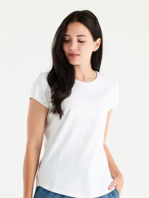 Women's Bamboo Current Tee - Heather Bright White