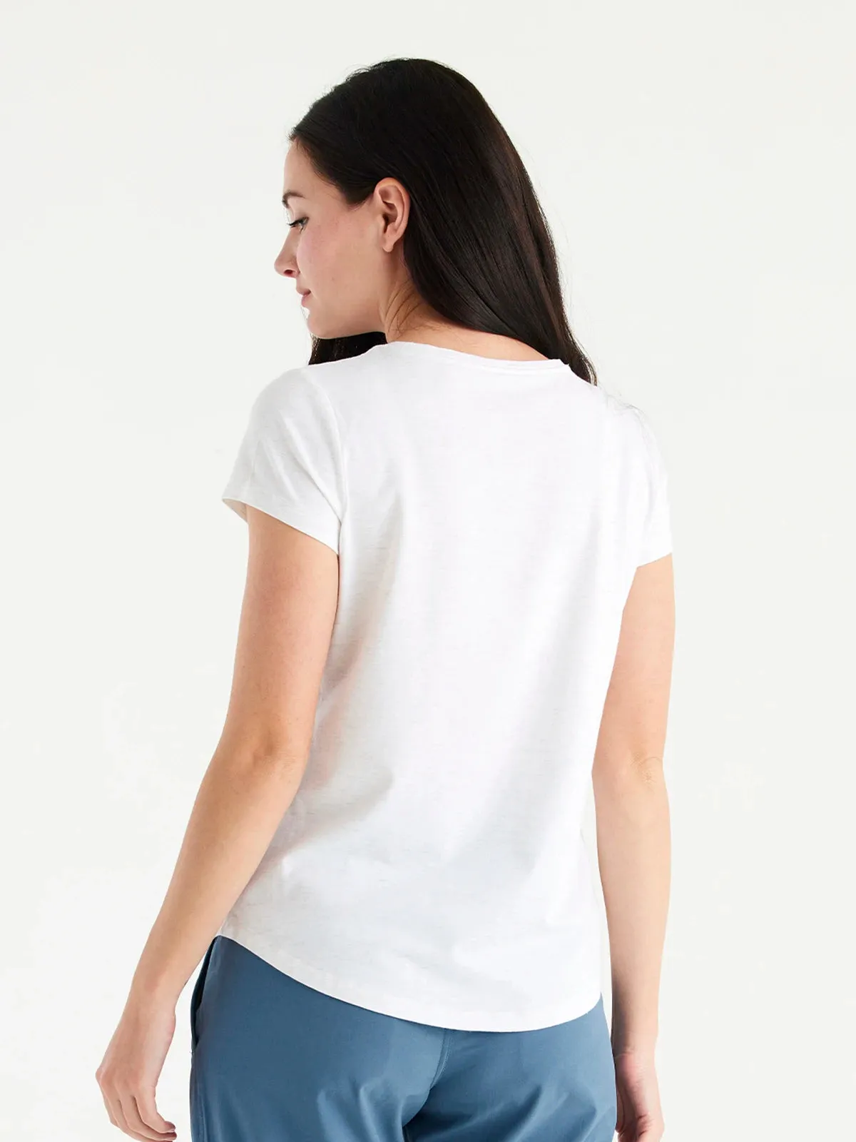 Women's Bamboo Current Tee - Heather Bright White