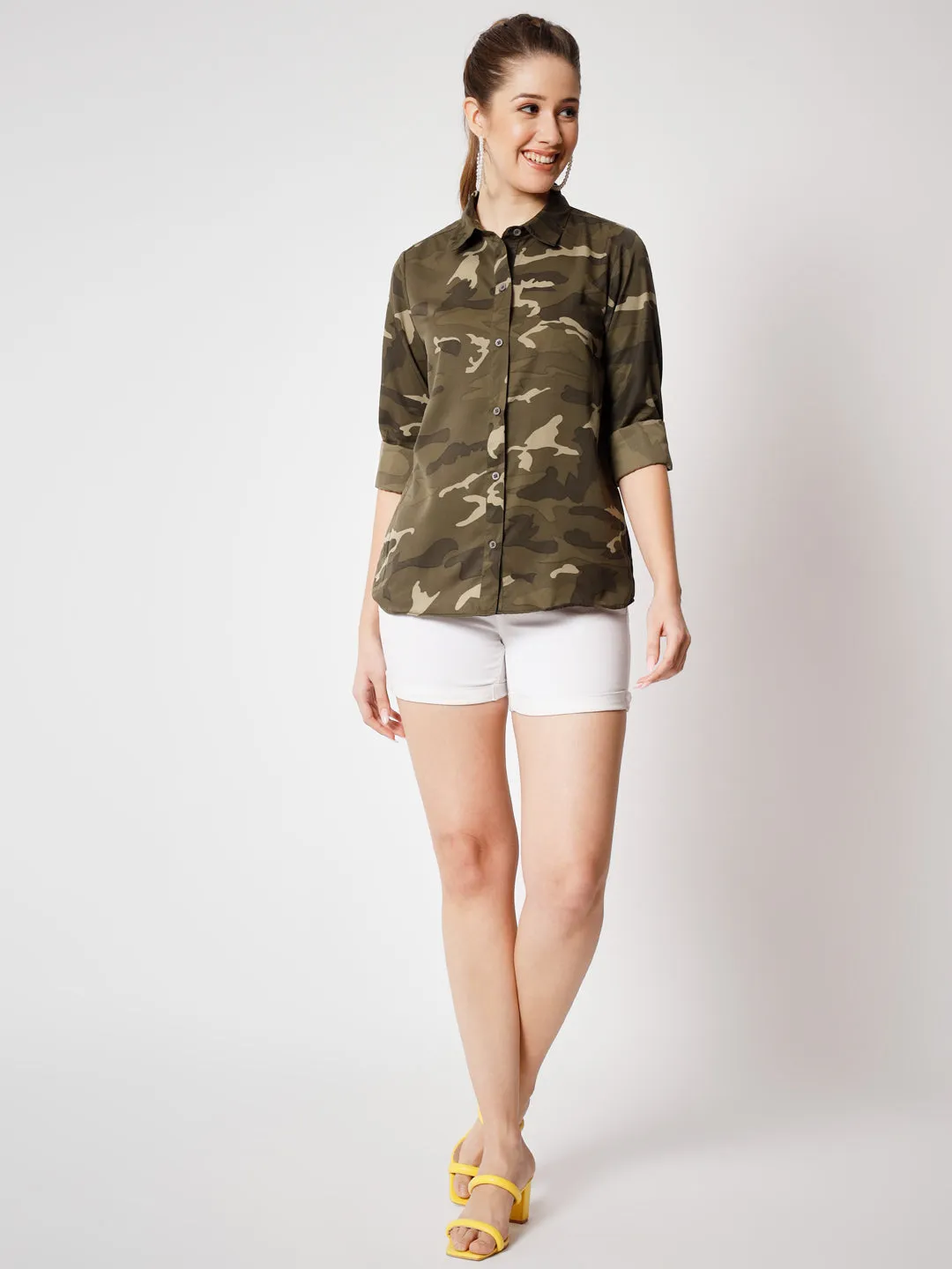 Women's Classic Camouflage Printed Shirt