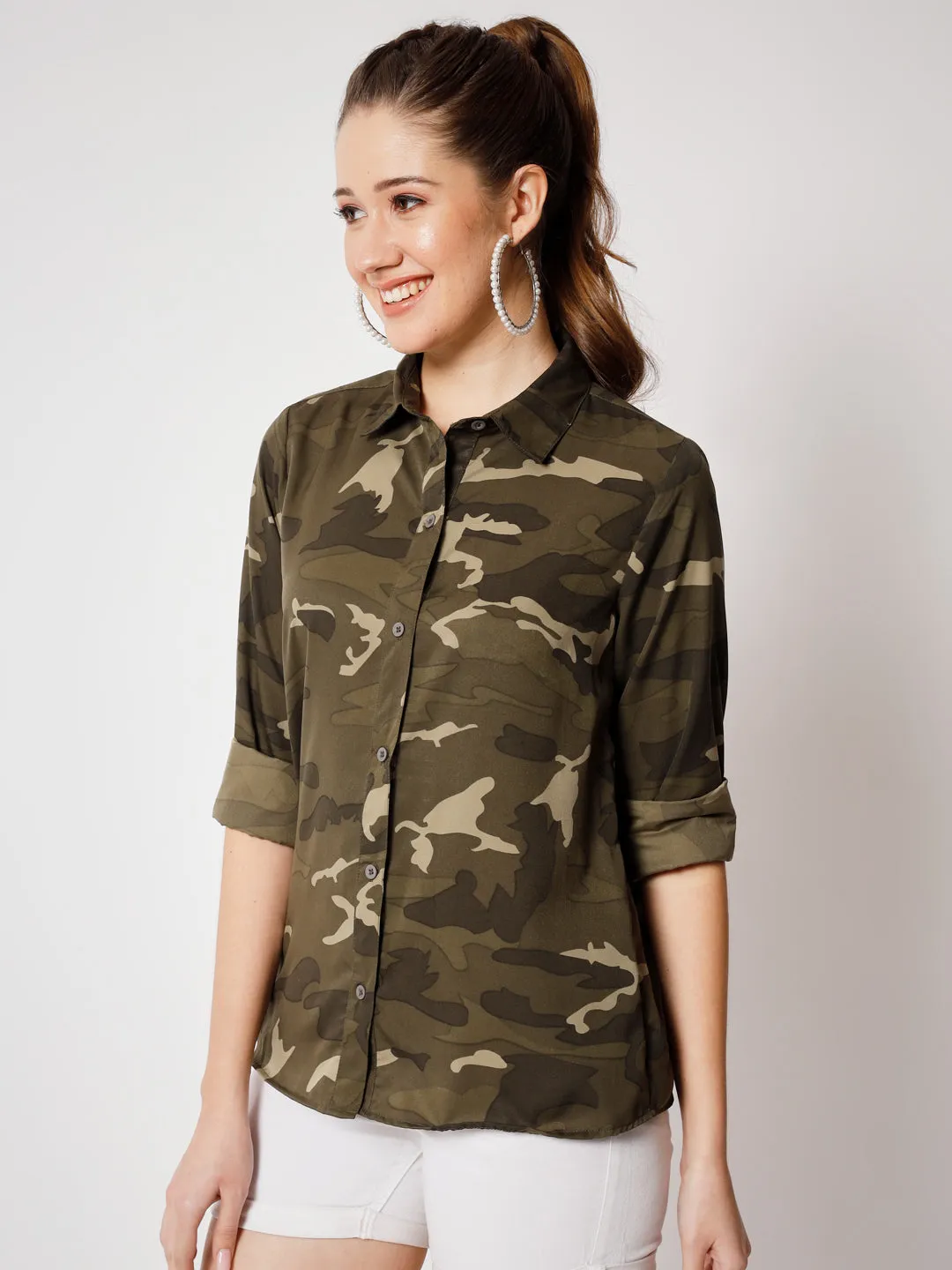 Women's Classic Camouflage Printed Shirt